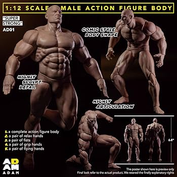 Amazon.co.jp: ODFJRU MUFF Toys ADAM 1/12スケール 男性 超柔軟な兵士